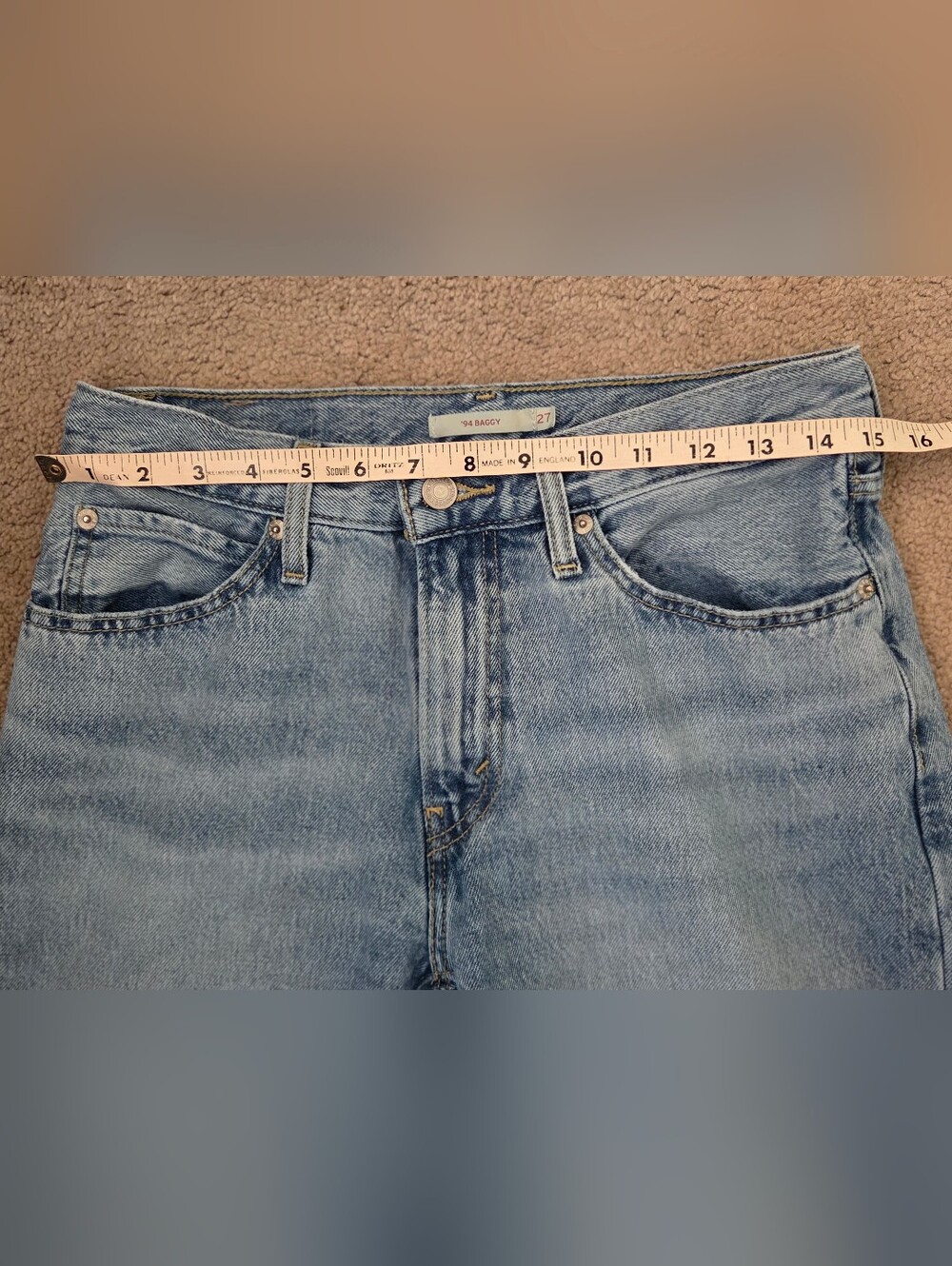 Levi's ‘94 Baggy Bootcut Medium Wash Denim Jeans Womens Size 27 - Picture 8 of 10
